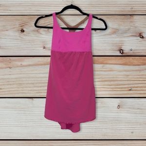 Lululemon tank top neon pink long style